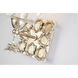 Star 1 Light 6 inch Silver leaf Bath Light Wall Light in Silver Leaf with Antique 